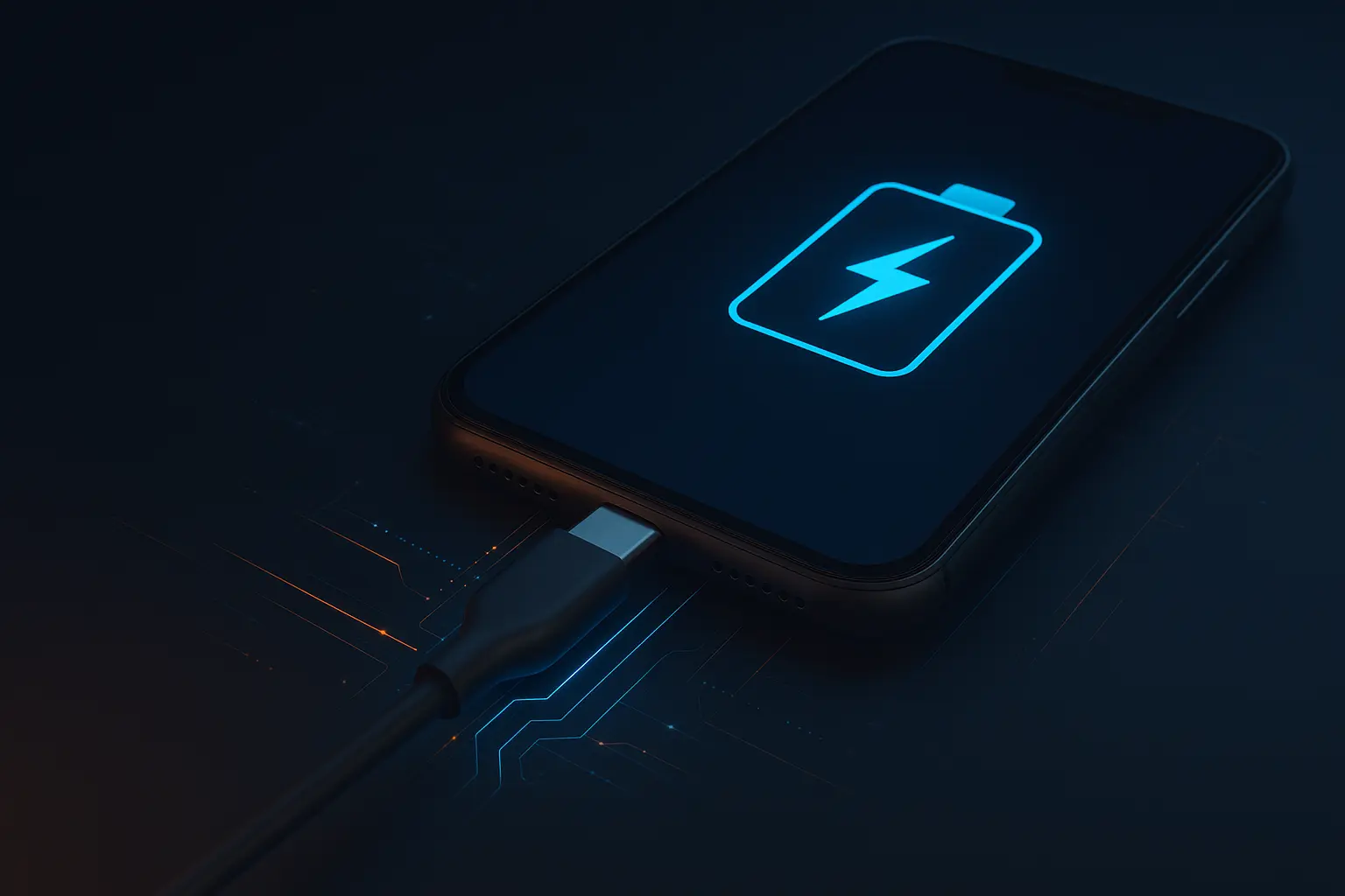 Схема работы USB протокола зарядки смартфона